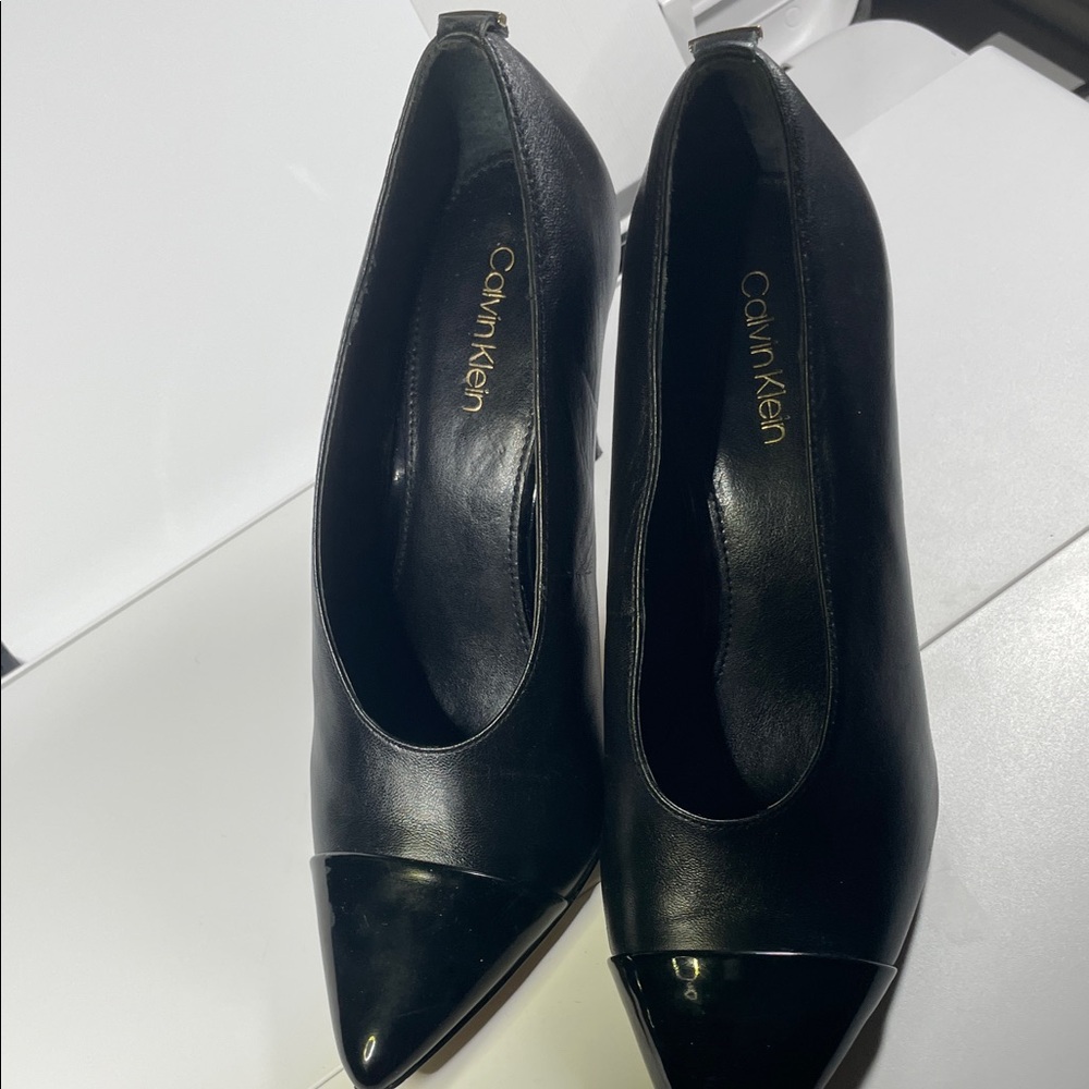Calvin Klein Black Leather Heels